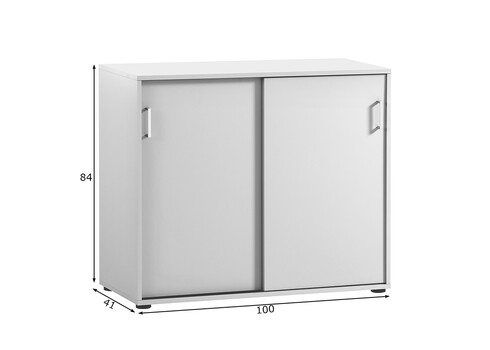 Kontorikapp NIELS valge, 100x41xH84 cm
