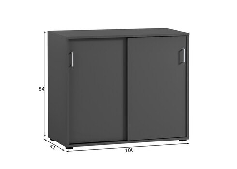 Kontorikapp NIELS antratsiit, 100x41xH84 cm