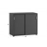 Kontorikapp NIELS antratsiit, 100x41xH84 cm