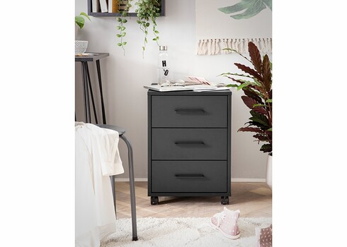 Sahtliboks RUBY mattmust, 40x50xH57 cm