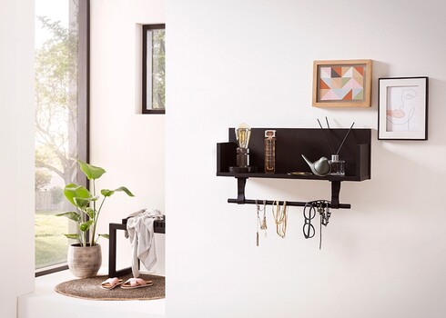 Riiul ELLA mattmust, 60x13,5xH32 cm