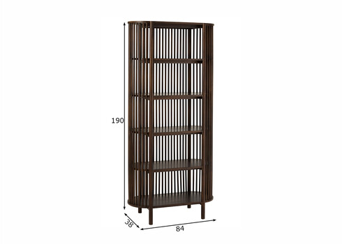Riiul CONIE tumepruun, 38x31xH190 cm