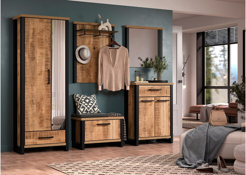 Esikukapp ENNA mango / must, mangopuit / must