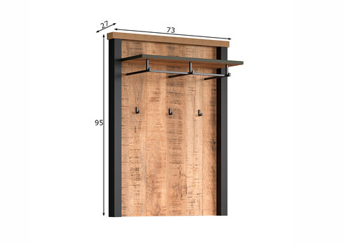 Esikunagi ENNA mango / must, 73x27xH95 cm