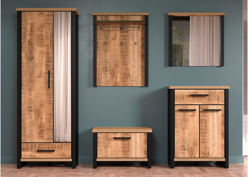 Esikunagi ENNA mango / must, 73x27xH95 cm