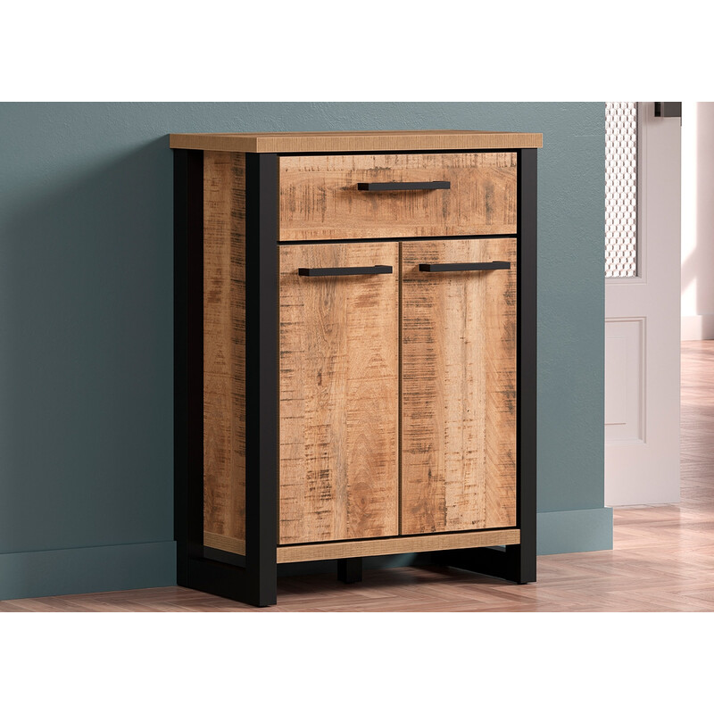 Kummut ENNA mango / must, 73x39xH100 cm