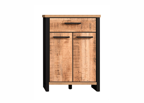 Kummut ENNA mango / must, 73x39xH100 cm