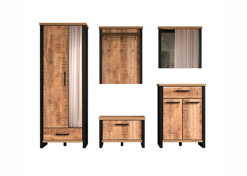 Esikumööblikomplekt ENNA mango / must