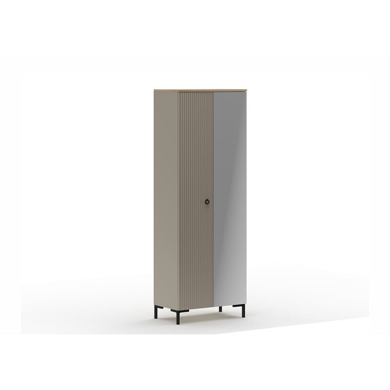 Esikukapp LUCREZIA hall / tamm, 70x41xH199 cm