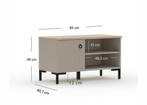 Esikupink LUCRENZIA hall / tamm, 85x41xH49 cm