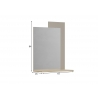 Seinapeegel LUCREZIA hall / tamm, 65x26xH84 cm