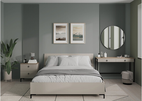 Tualettlaud LUCREZIA hall / tamm, 70x41xH199 cm