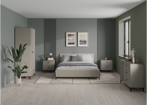 Kummut LUCREZIA hall / tamm, 120x41xH81 cm