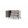 Kummut LUCREZIA hall / tamm, 120x41xH81 cm