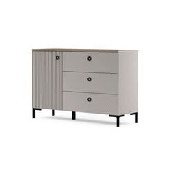 Kummut LUCREZIA hall / tamm, 120x41xH81 cm