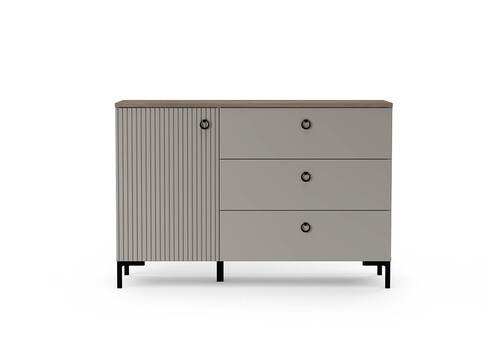 Kummut LUCREZIA hall / tamm, 120x41xH81 cm