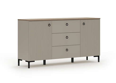 Kummut LUCREZIA hall / tamm, 150x41xH81 cm