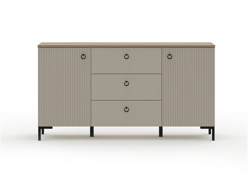 Kummut LUCREZIA hall / tamm, 150x41xH81 cm