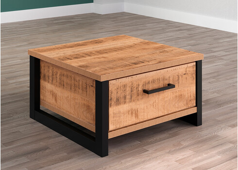 Diivanilaud ENNA mango / must, 80x80xH45 cm