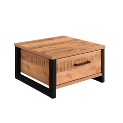 Diivanilaud ENNA mango / must, 80x80xH45 cm