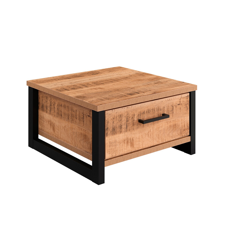 Diivanilaud ENNA mango / must, 80x80xH45 cm