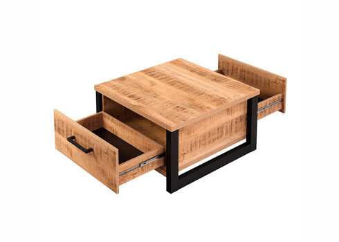 Diivanilaud ENNA mango / must, 80x80xH45 cm