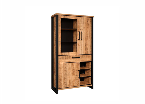 Vitriinkapp ENNA mango / must, 106x45xH195 cm