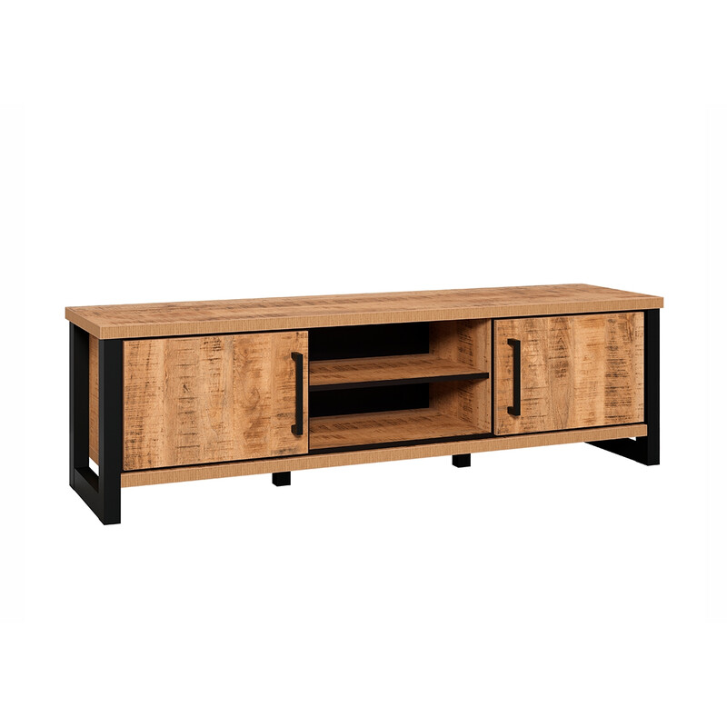 Tv-alus ENNA mango / must, 166x45xH50 cm