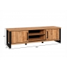 Tv-alus ENNA mango / must, 166x45xH50 cm