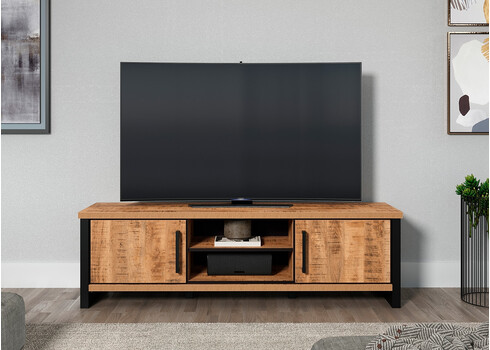 Tv-alus ENNA mango / must, 166x45xH50 cm