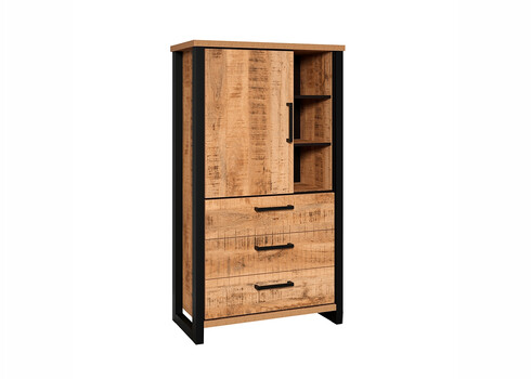 Kapp ENNA mango / must, 87x45xH155 cm