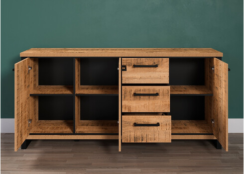 Kummut ENNA mango / must, 214x45xH86 cm