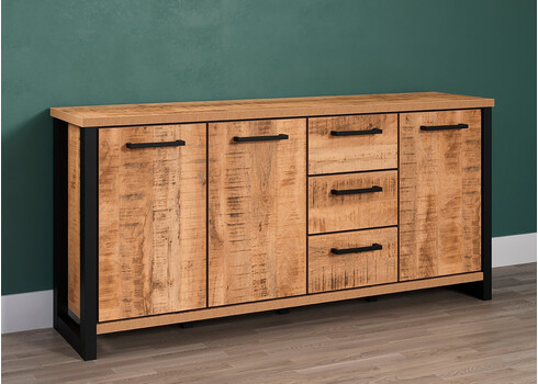 Kummut ENNA mango / must, 214x45xH86 cm