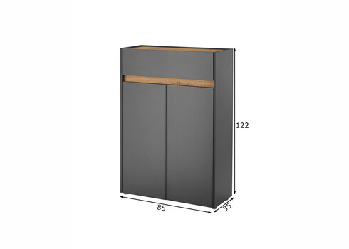 Jalatsikapp CITY antratsiit / tamm, 85x35xH122 cm