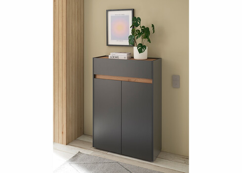 Jalatsikapp CITY antratsiit / tamm, 85x35xH122 cm