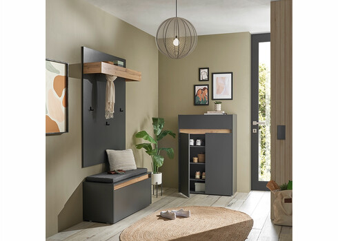 Jalatsikapp CITY antratsiit / tamm, 85x35xH122 cm