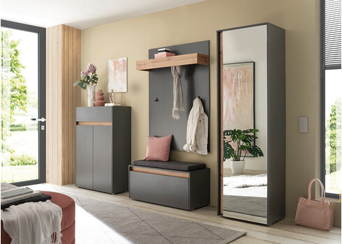 Jalatsikapp CITY antratsiit / tamm, 85x35xH122 cm