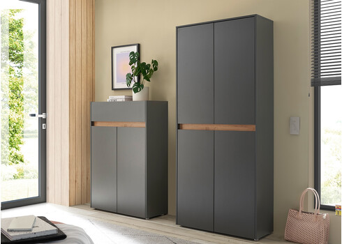 Jalatsikapp CITY antratsiit / tamm, 85x35xH195 cm