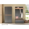 Jalatsikapp CITY antratsiit / tamm, 85x35xH195 cm