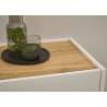 Jalatsikapp CITY valge / tamm, 85x35xH122 cm