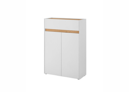 Jalatsikapp CITY valge / tamm, 85x35xH122 cm