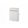 Jalatsikapp CITY valge / tamm, 85x35xH122 cm