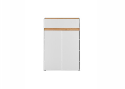 Jalatsikapp CITY valge / tamm, 85x35xH122 cm