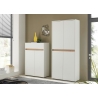 Jalatsikapp CITY valge / tamm, 85x35xH122 cm