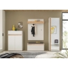 Jalatsikapp CITY valge / tamm, 85x35xH122 cm