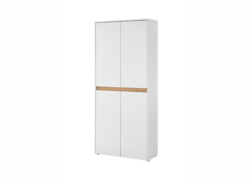 Jalatsikapp CITY valge / tamm, 85x35xH195 cm