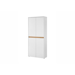 Jalatsikapp CITY valge / tamm, 85x35xH195 cm