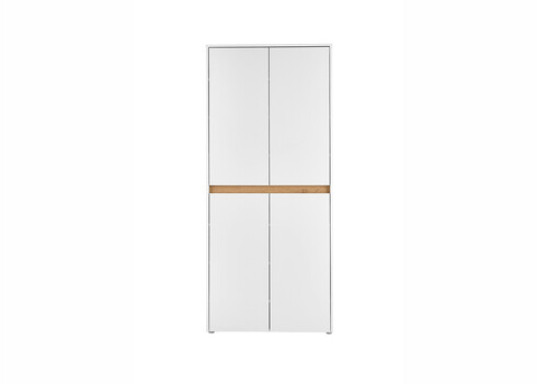 Jalatsikapp CITY valge / tamm, 85x35xH195 cm