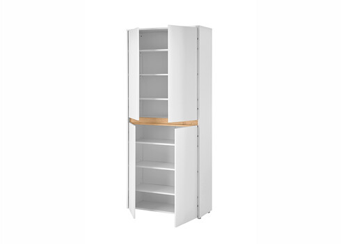 Jalatsikapp CITY valge / tamm, 85x35xH195 cm