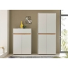 Jalatsikapp CITY valge / tamm, 85x35xH195 cm